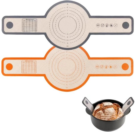 Set di mattonelle in silicone per forno - 2 pezzi - Resistente al calore - Antiaderente - Sicuro per l'uso con alimenti - Ideale per la preparazione del pane