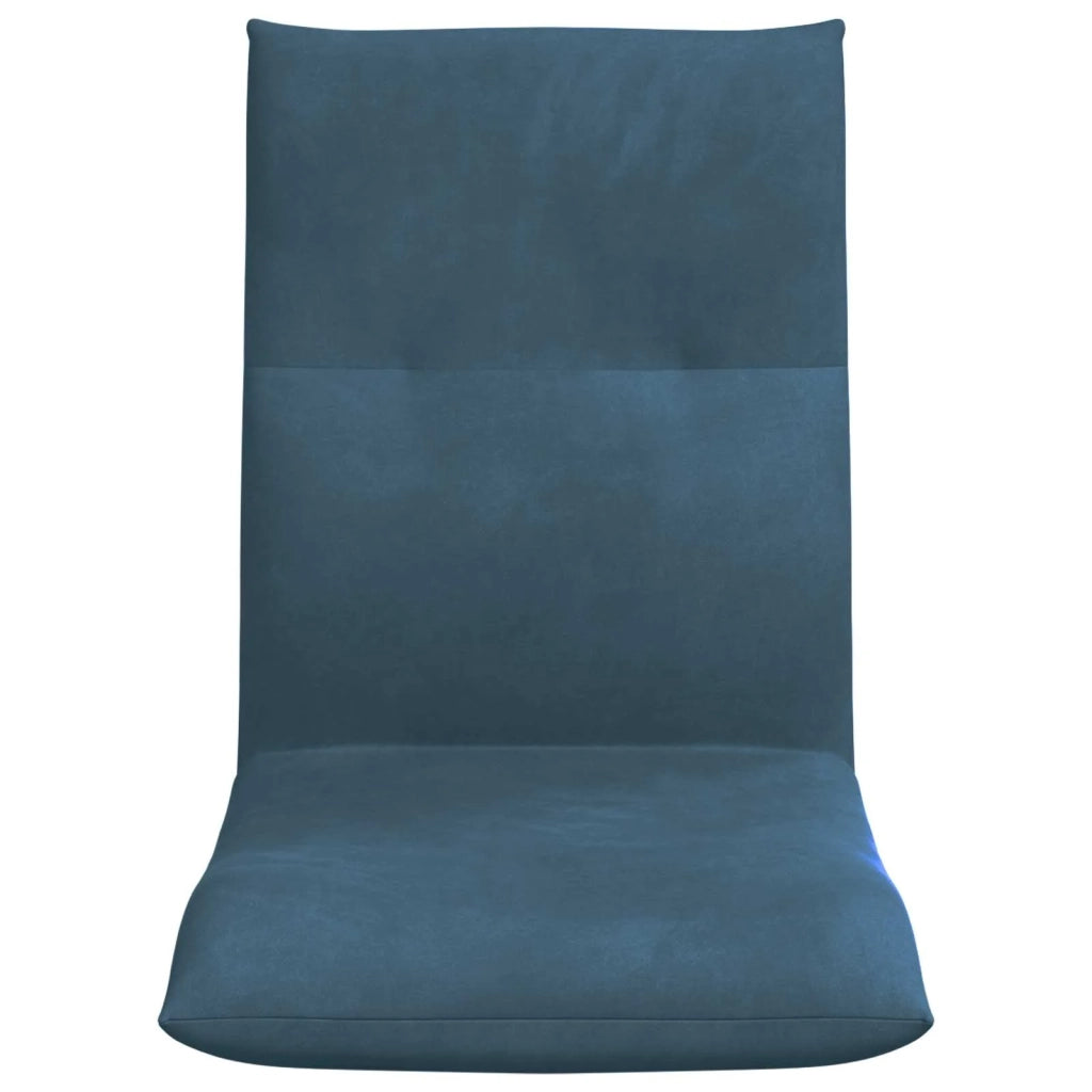 Sedia a pavimento regolabile Blu Velluto