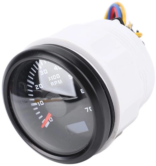 Contachilometri 52 Mm - Odometro - 7000 giri/min - 7 colori di illuminazione di sfondo - Rapporto di velocità regolabile - Adatto per camion/barca - Contachilometri