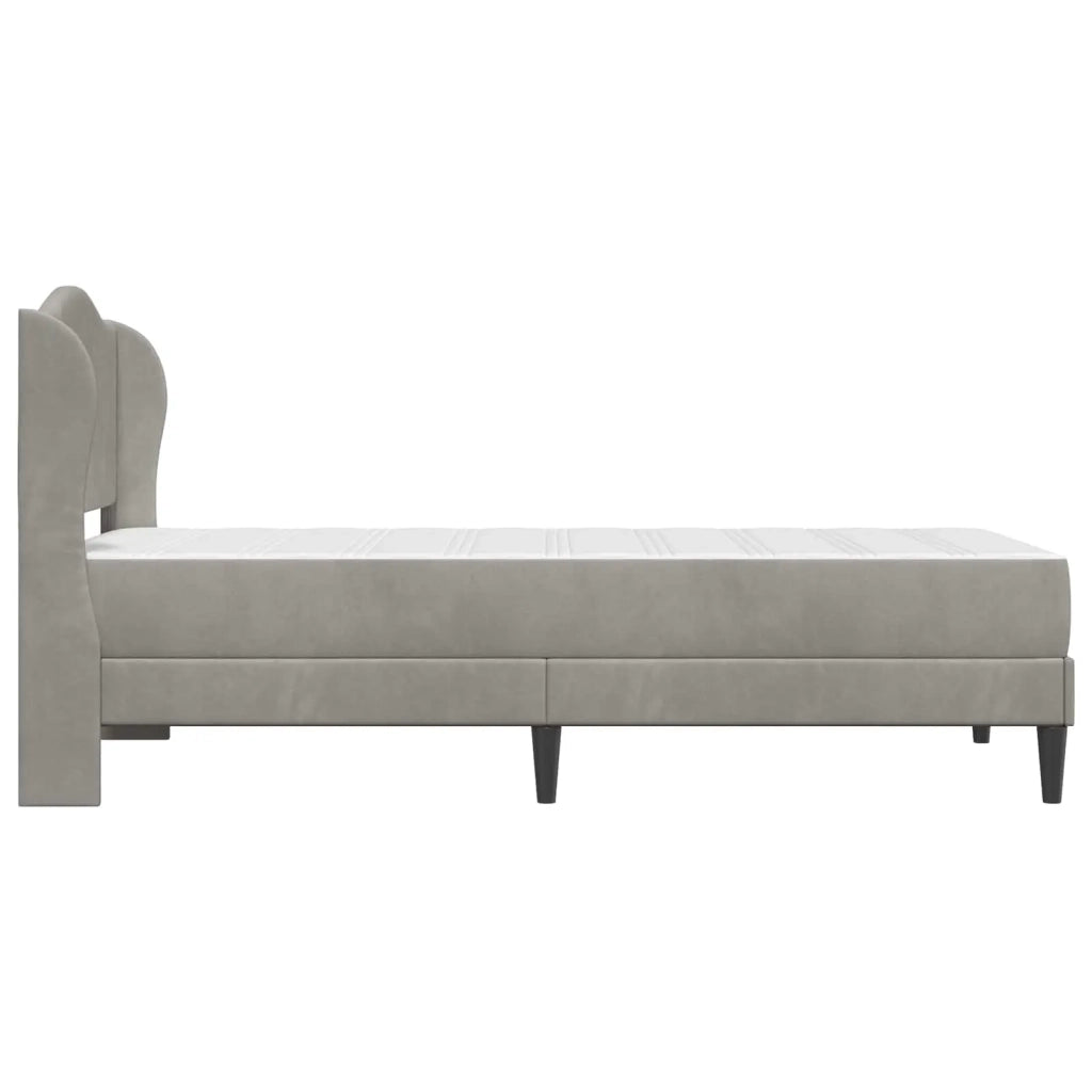 Struttura del letto 2 pcs Grigio Chiaro 90 x 190 cm Velluto