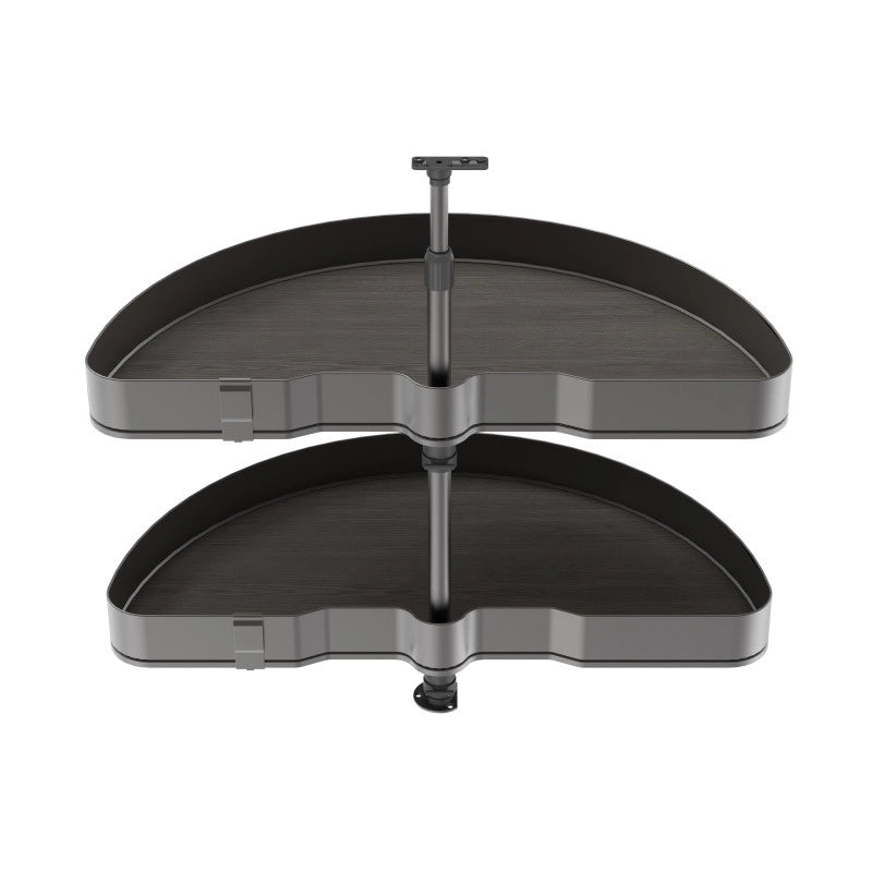 Carrello estraibile Harmony con chiusura soft, Modulo larghezza 400mm altezza 800mm, Acciaio e Legno, Grigio antracite