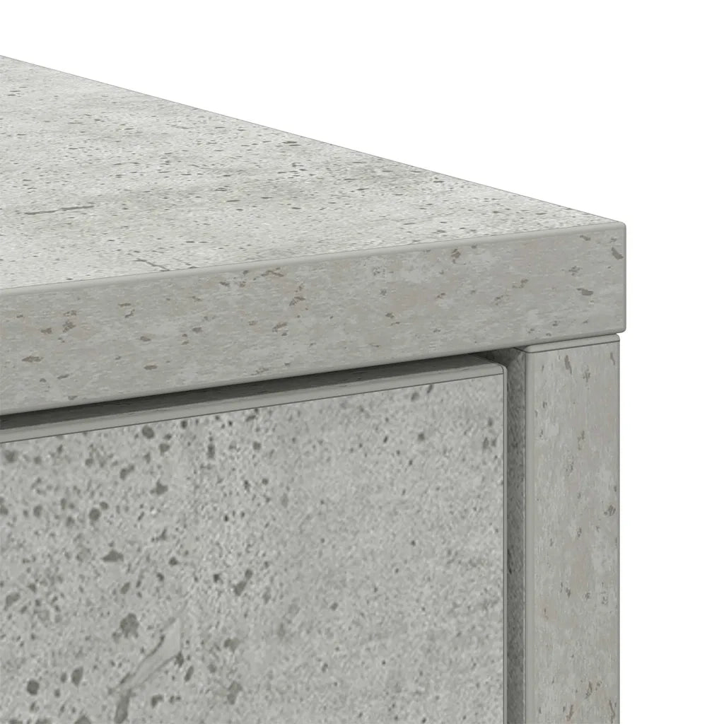 Credenza con Cassetto Grigio Cemento 80x34x76 cm in Truciolato