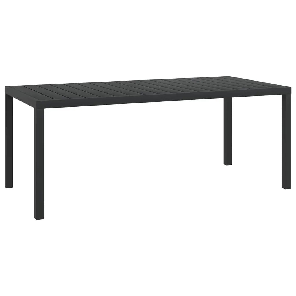 Set da Pranzo per Giardino 7 pz con Cuscini Polyrattan Nero 3095013