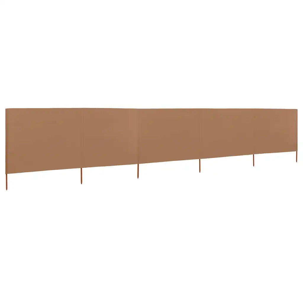 Paravento a 5 Pannelli in Tessuto 600x120 cm Grigio Talpa cod mxl 17032