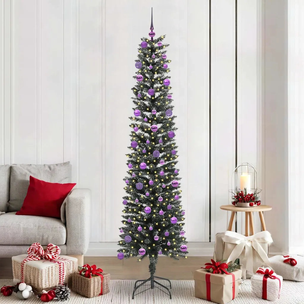 Albero di Natale | Decorazioni natalizie artificiale con 300 LED Verde 210 cm