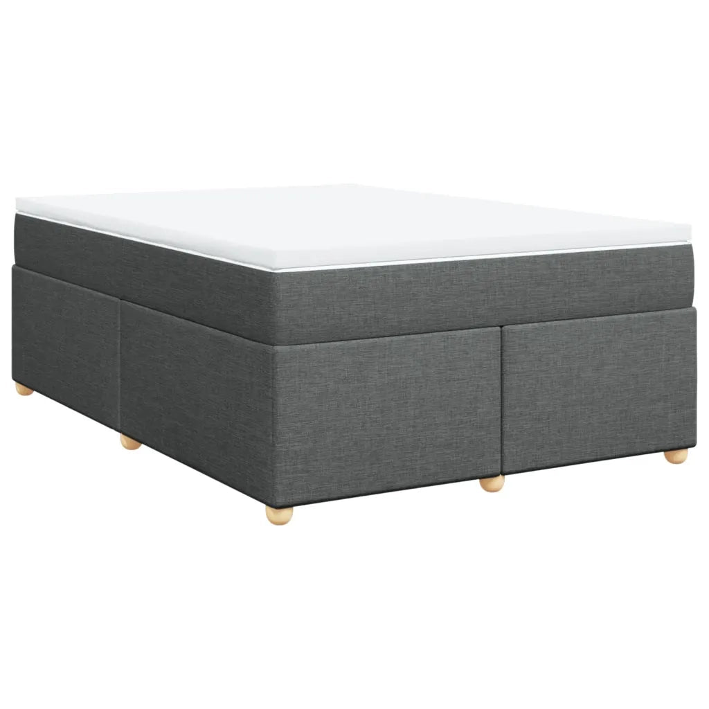 vidaXL Giroletto a Molle con Materasso Grigio Scuro 140x190 cm Tessuto
