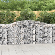 Cesti Gabbioni ad Arco 2 pz 400x50x100/120 cm Ferro Zincato 3146996