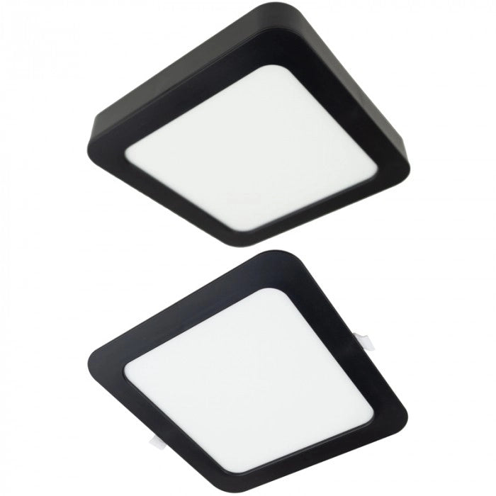 Plafoniera LED quadrata 24W CCT nera Ecolight