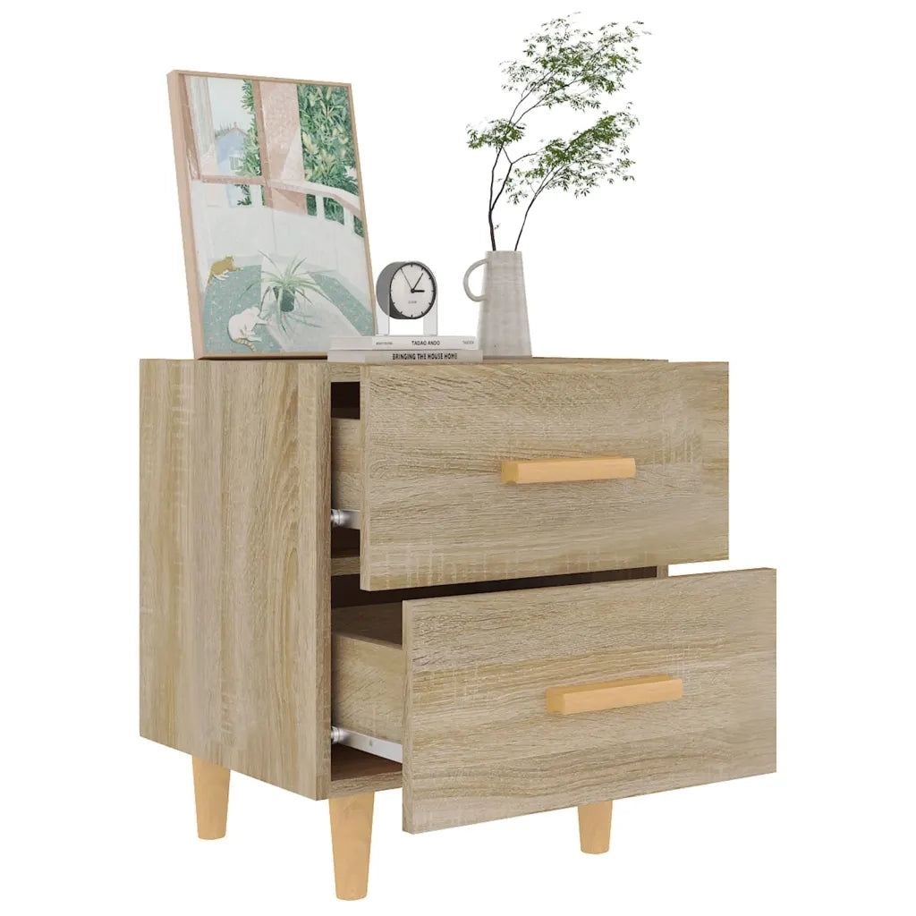 Set di 2 Comodini | Armadio da Notte | Mobiletto da notte in Rovere Sonoma 40x35x47,5 cm