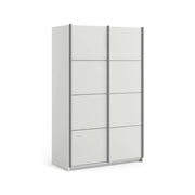 Guardaroba 2 ante NancyWake, Mobile camera da letto, Cabina armadio portabiti, Armadio appendiabiti, 122x64 h202 cm, Bianco