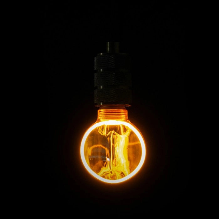 Lampadina LED decorativa G80 ambra E27 4W 200lm Ecolight