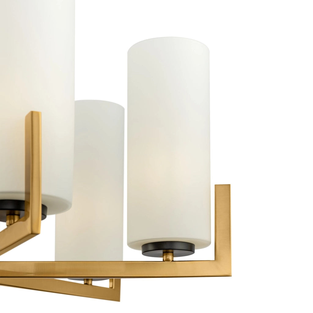 Lampadario ottone tubi vetro Fortano Maytoni MOD089PL-06BS