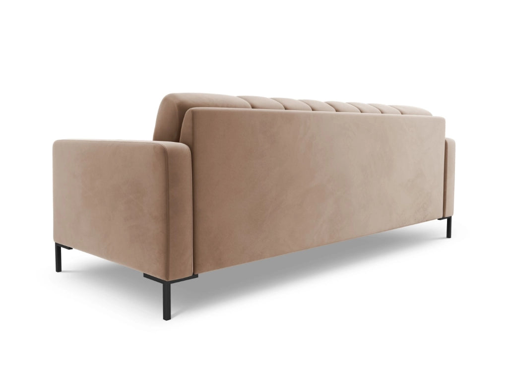 Cosmopolitan Design - Divano "Bali" 3 posti in velluto beige 