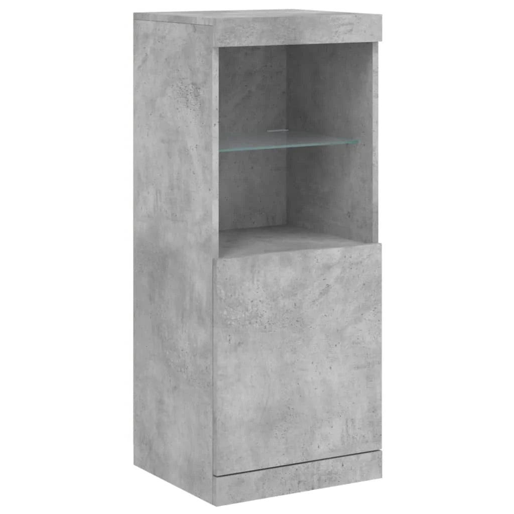 Buffet credenza cassettiera armadio mobile contenitore organizer per cucina soggiorno salotto con luci LED 41 x 37 x 100 cm grigio 02_0029996