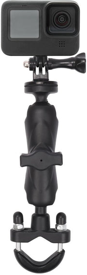 Sostegno per Camera - Supporto per Bicicletta - Rotazione 360 Gradi - Nero - Adatto per Actioncam - Manubrio in Alluminio