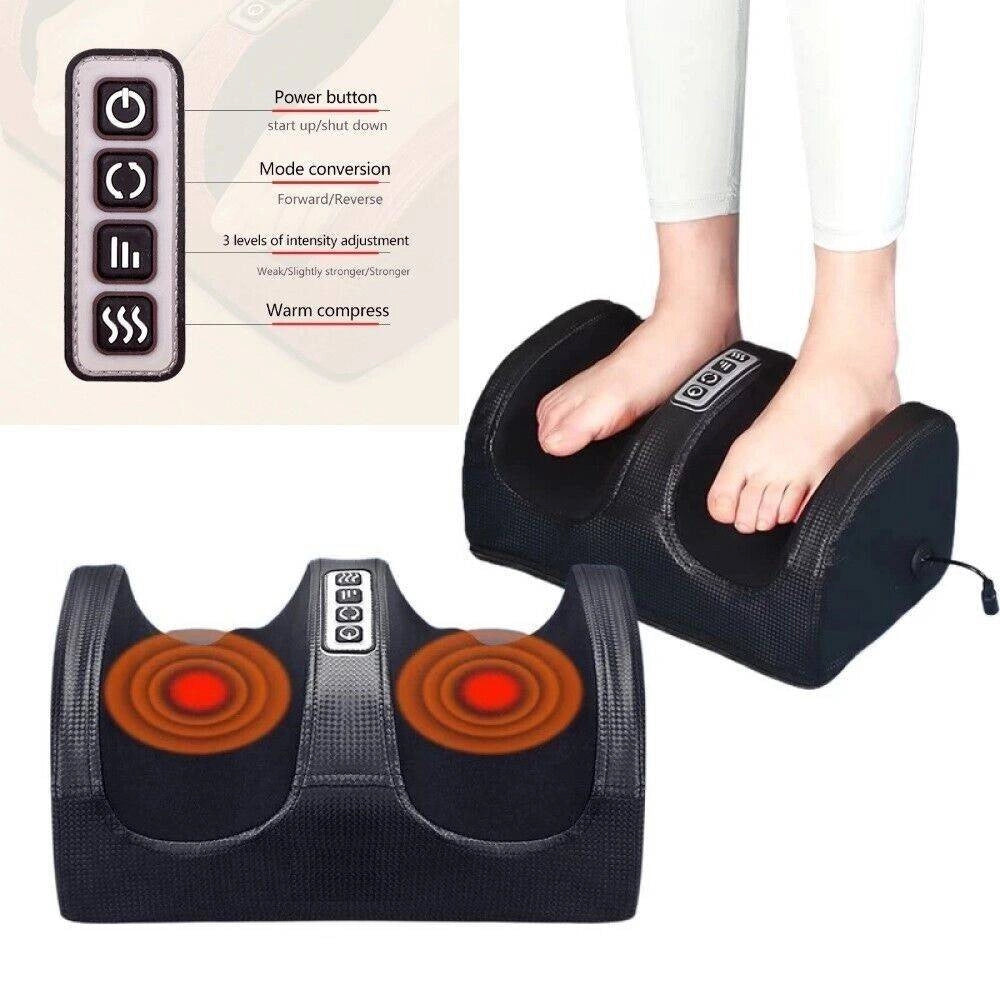 Trade Shop - Massaggiatore Elettrico Shiatsu Plantare Piedi Polpacci Con Riscaldamento 16109 -