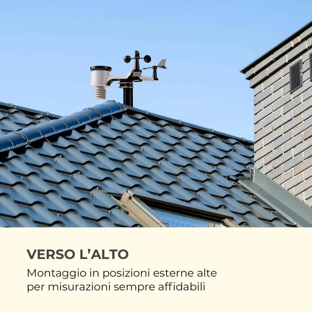 Trade Shop - Stazione Meteo Barometrica Professionale Con Data Ora Radiocontrollata Wifi App -