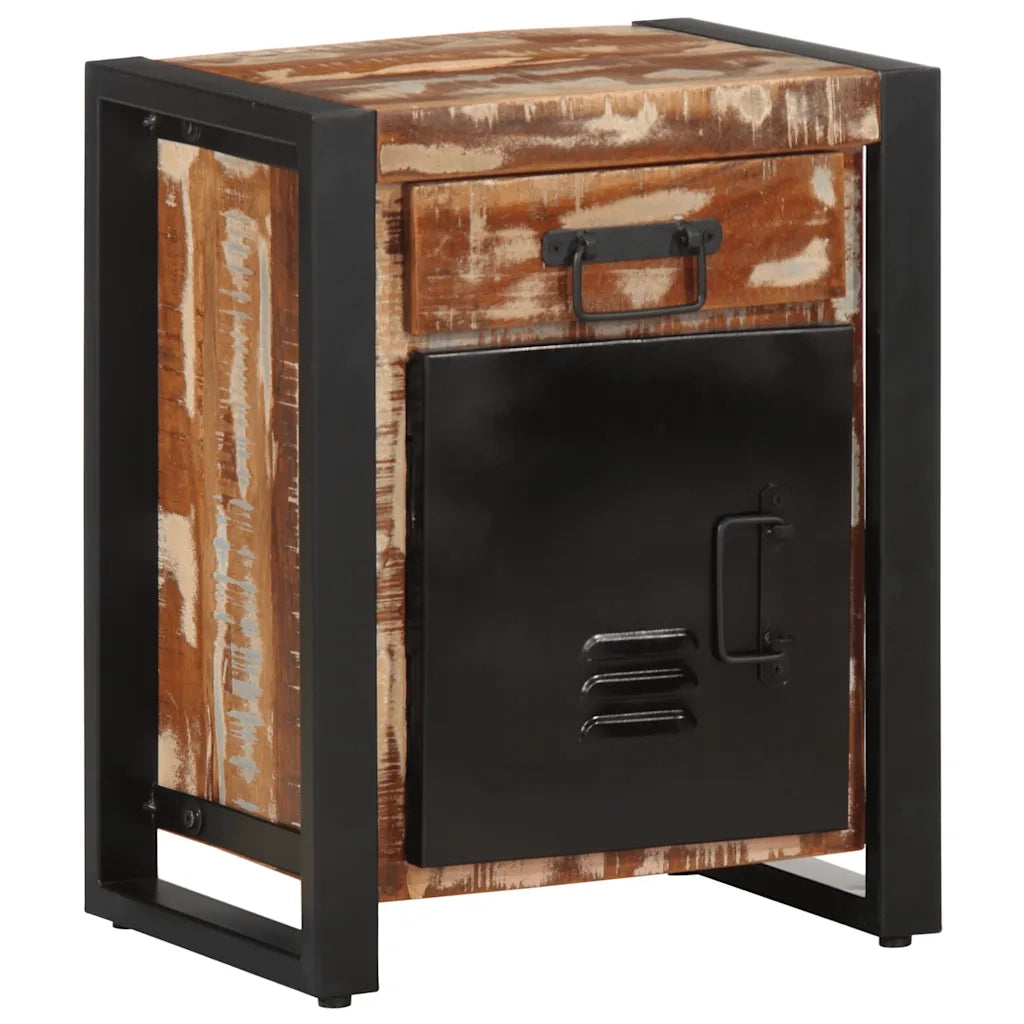 Comodini 2 pz-Set di 2 Tavolino da notte Multicolore in Legno Massello di Mango Grezzo 153151