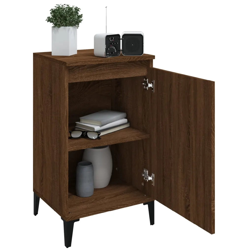 Comodini 2 pz Rovere Marrone 40x35x70 cm in Legno Multistrato 819659