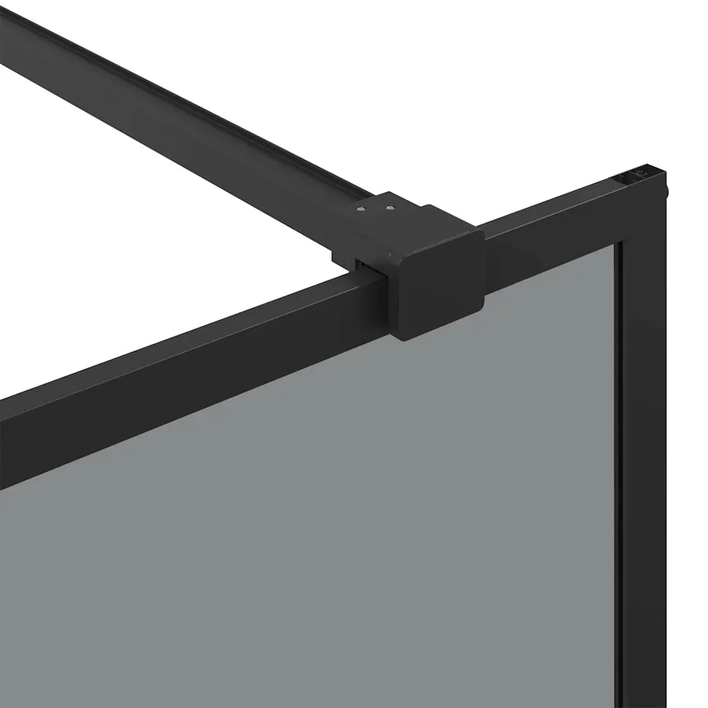 Parete Doccia Walk-in Nero 80 x 195 cm vetro temperato