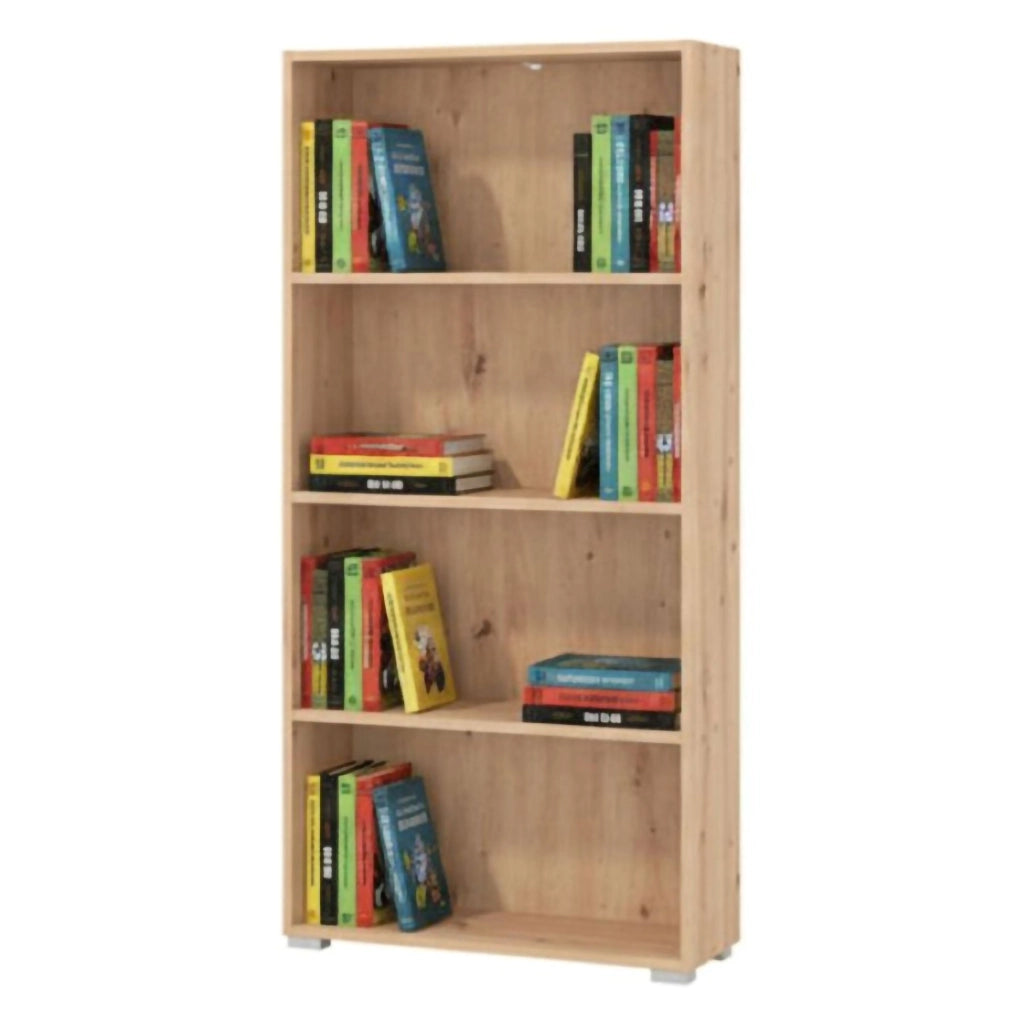 Biblioteca Prisco, Libreria 3 Ripiani, 70x24.5x142h cm Marrone Rovere Nodi