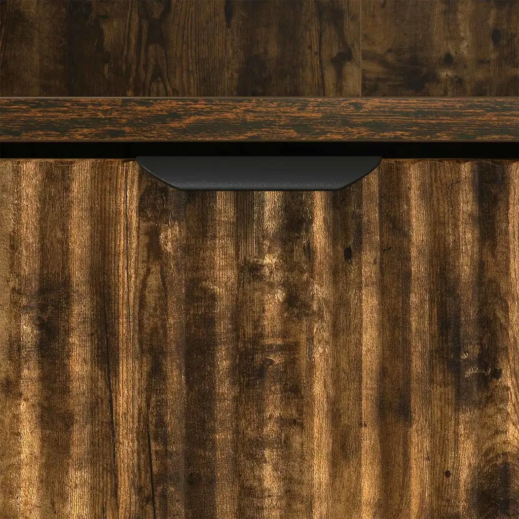 Comodino | Armadio da Notte | Mobiletto da notte Rovere fumo 49 x 36 x 61 cm Legno multistrato