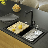 Lavello In Granito Marc 110 Workstation Black Rame