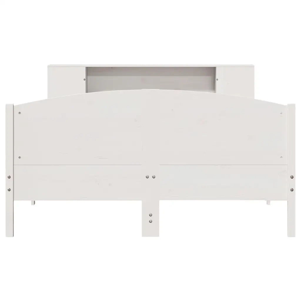 Letto Libreria senza Materasso Bianco 140x200 cm Legno di Pino 3323066