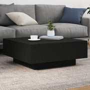 Tavolino da Soggiorno con Luci LED Nero 80x80x31 cmcod mxl 86072