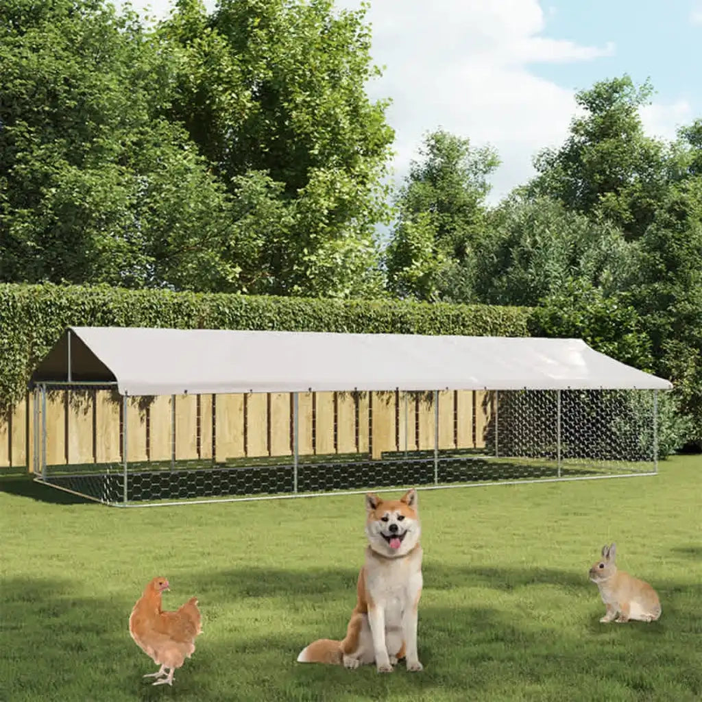 Gabbia per Cani da Esterno con Tetto 600x300x150 cm CFW7372676