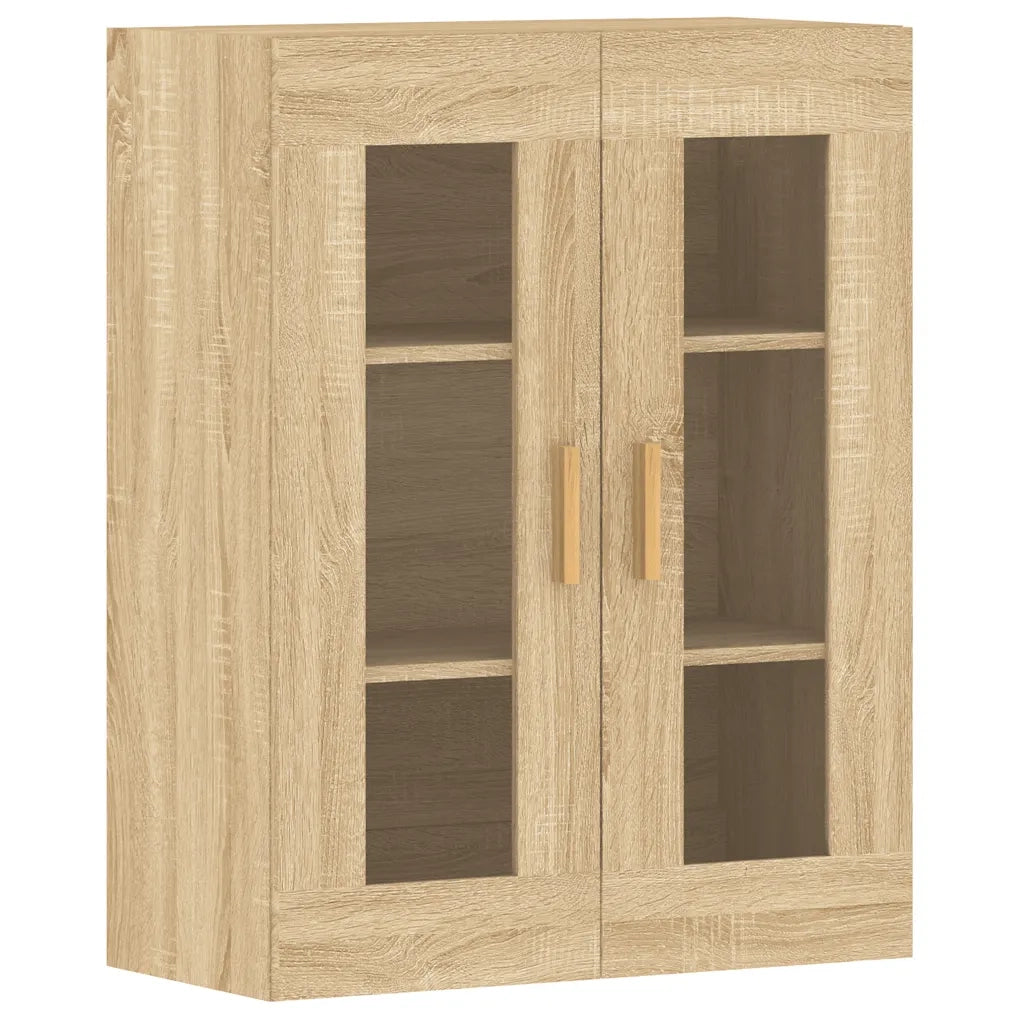 Set di 2 pensili a muro 69,5 x 34 x 90 cm finitura elegante design contemporaneo legno ingegnerizzato rovere Sonoma 02_0055401