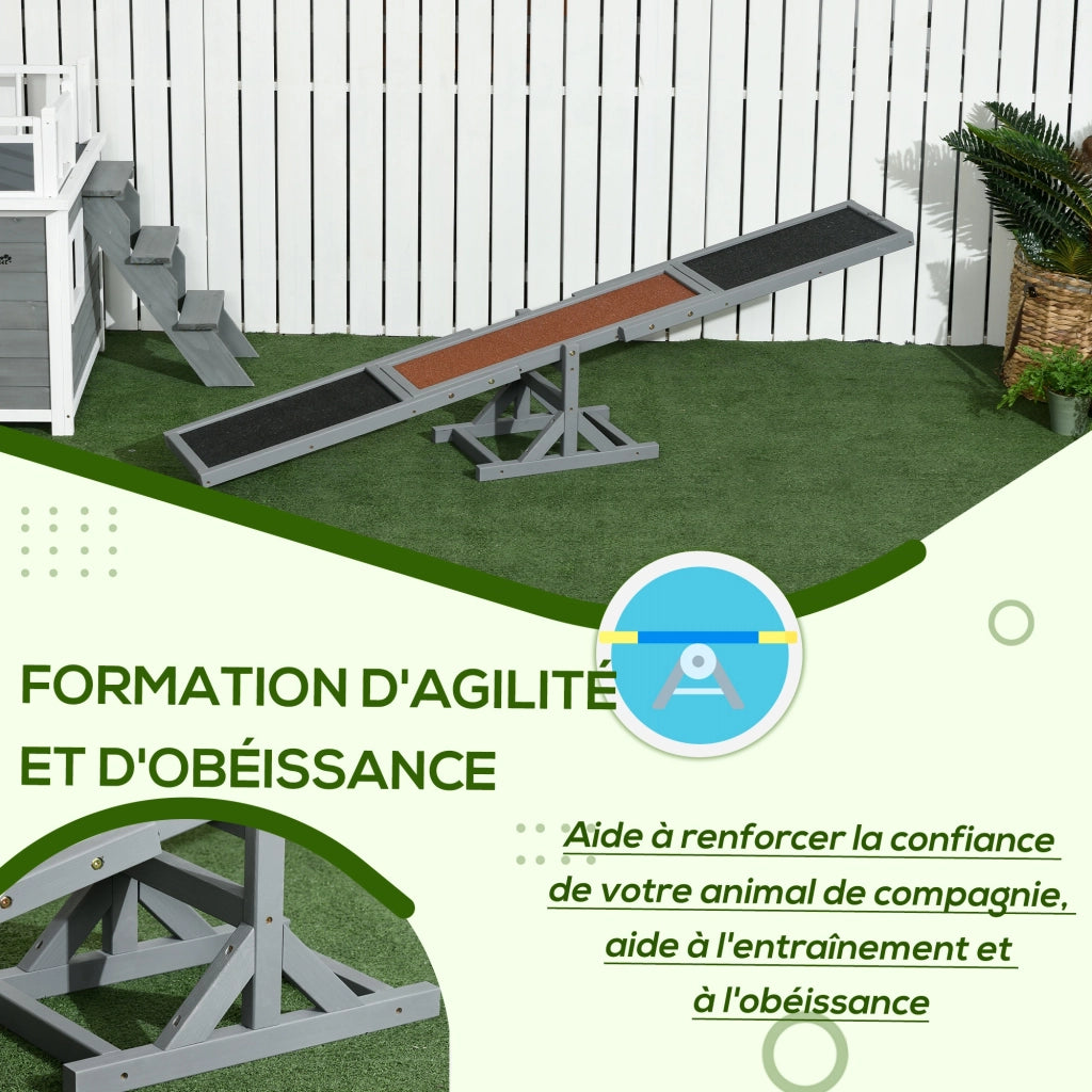 Giostra per Agility Dog ¨C zephmum ¨C Legno di Abete Pre-trattato, Grigio Antracite
