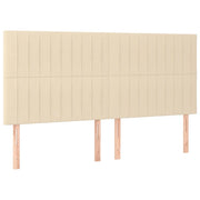 Testiera | Testata Crema 160x5x118/128 cm Tessuto