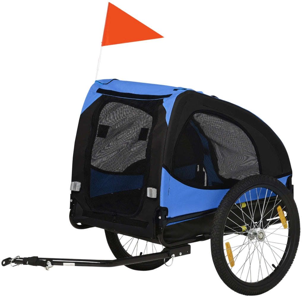 Trasportino per cani pieghevole ¨C zephmum ¨C blu, Oxford, acciaio, 140x71x83 cm