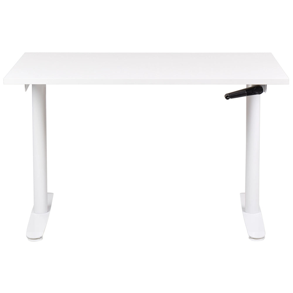 Scrivania regolabile in altezza manualmente bianco 120 x 72 cm Struttura in acciaio verniciato a polvere