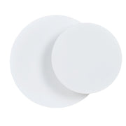 Applique 1 Luce A Disco Con Base In Acciaio Bianco