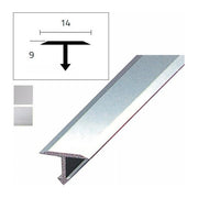 Arcansas Giunto a T in Alluminio Anodizzato 14x9 mm 90 cm colore Argento Satinato