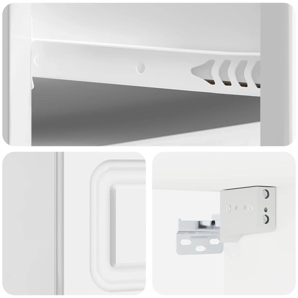 Mobiletto da notte a muro 2 pz Bianco Lucido 34,5 x 33 x 20 cm 899284