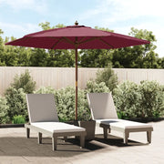 Ombrellone da Giardino con Palo in Legno Bordeaux 299x240 cmcod mxl 79688