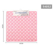 Trade Shop - Tappeto Tappetino Doccia Antiscivolo Quadrato 50x54 Cm Vasca Da Bagno 54052 Rosa -
