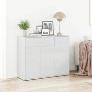 Credenza-Buffet-Armadio da cucina Bianco Lucido 88x30x70 cm in Legno Multistrato