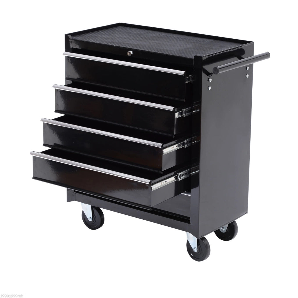 Cassettiera mobile con 5 cassetti ¨C zephmum ¨C nero, acciaio, 60x40x138