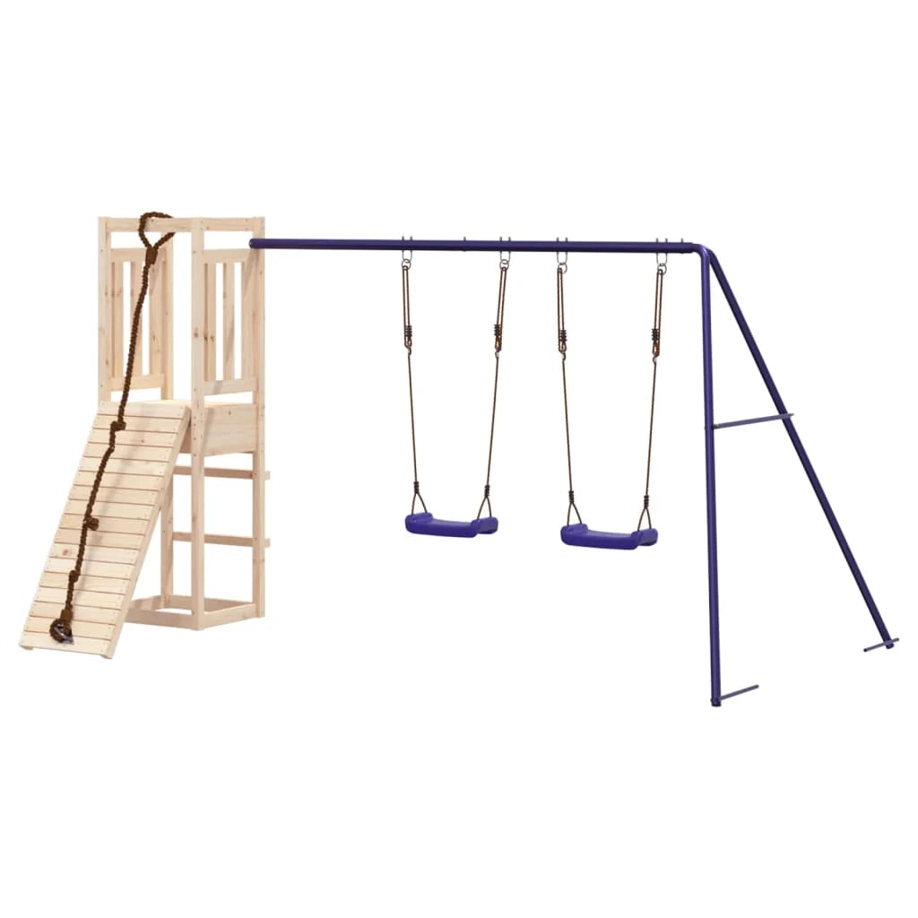 Altalene per parco giochi all'aperto Altalene robuste giochi da giardino 308 x 184 x 169 cm in legno di pino massiccio 02_0004906