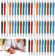 Penne antislip ergonomiche - 50 pezzi per ufficio e casa - involucro blu - colori vari - scrittura comoda .