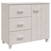 Credenza | Madia | Buffet da pranzo | Armadio da pranzo HAMAR Bianca 90x40x80 cm in Legno Massello di Pino