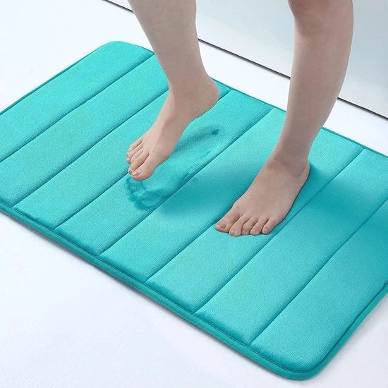 Pavimento da bagno in Memory Foam assorbente e antiscivolo, lavabile, 51 x 76 cm, verde oliva