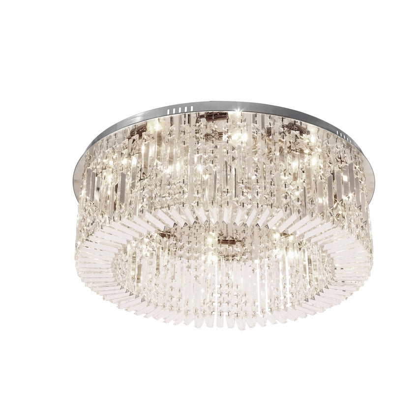 Plafoniera glamour cromata cristallo 10xE14 Candellux