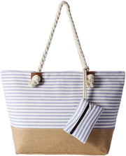 Tas da Bagno XXL per Famiglia con Cinturino per Donne con Strisce Luminose Blu chiaro