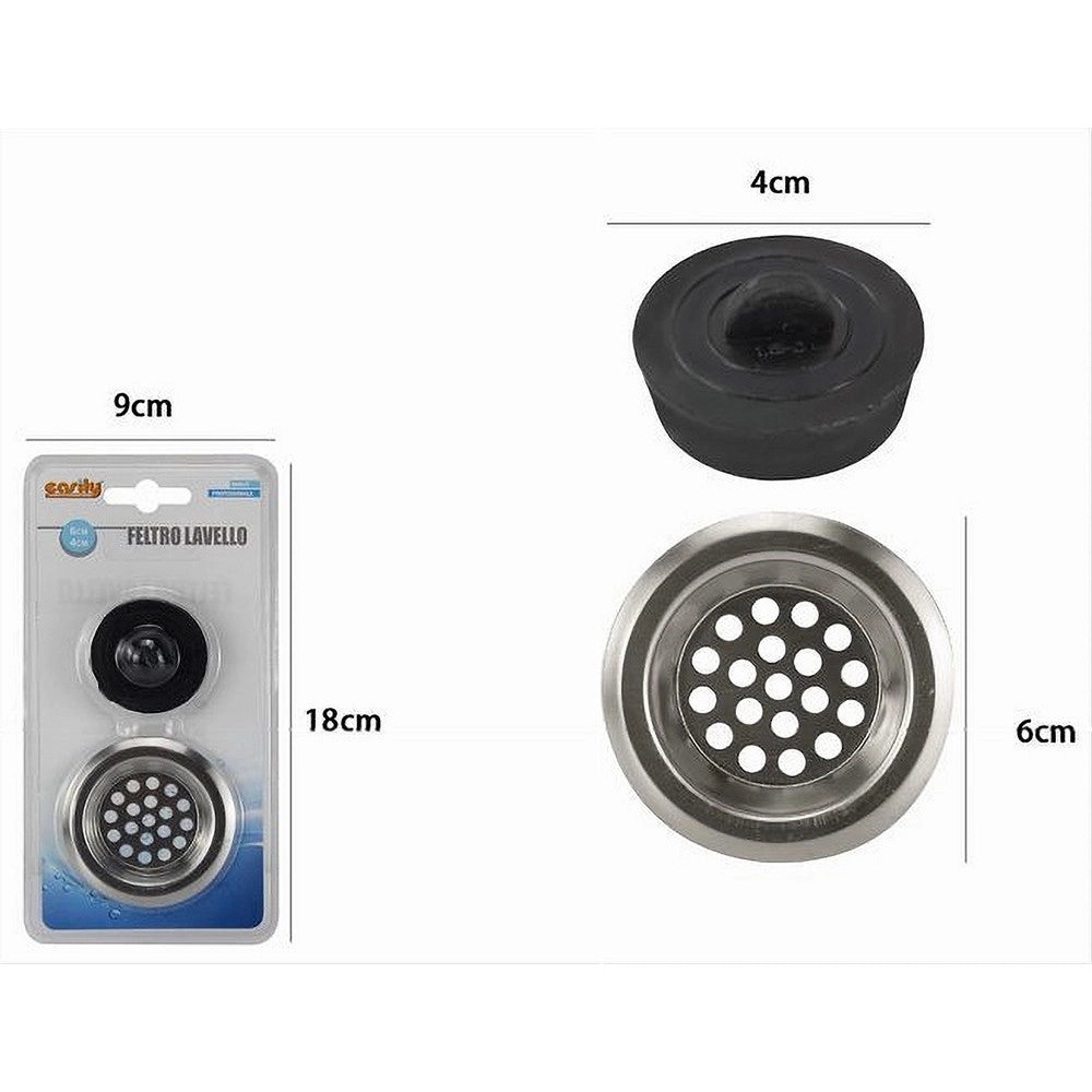 Trade Shop - Filtro Con Tappo Per Lavello Lavandino Lavabo Rubinetteria Bagno Cucina 10395 -
