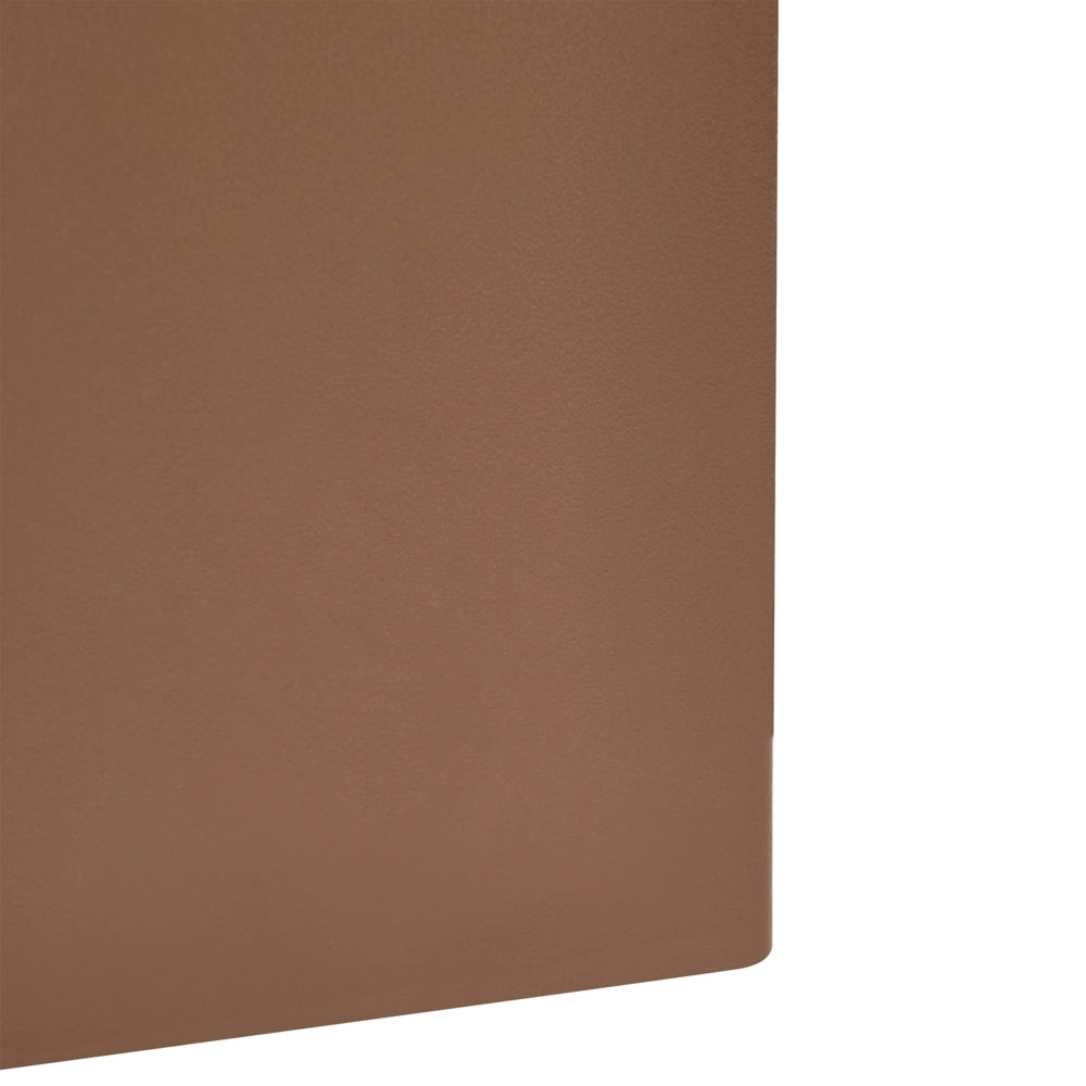 Set da 4 sgabelli da giardino in materiale sintetico marrone sedute aggiuntive per patio poggiapiedi impilabili